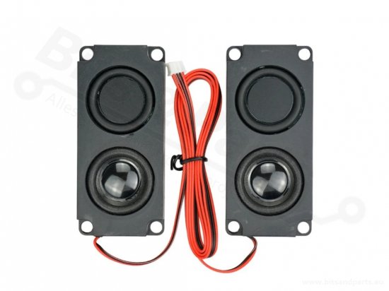 Speaker set 8 Ohm 5 Watt Stereo in enclosure